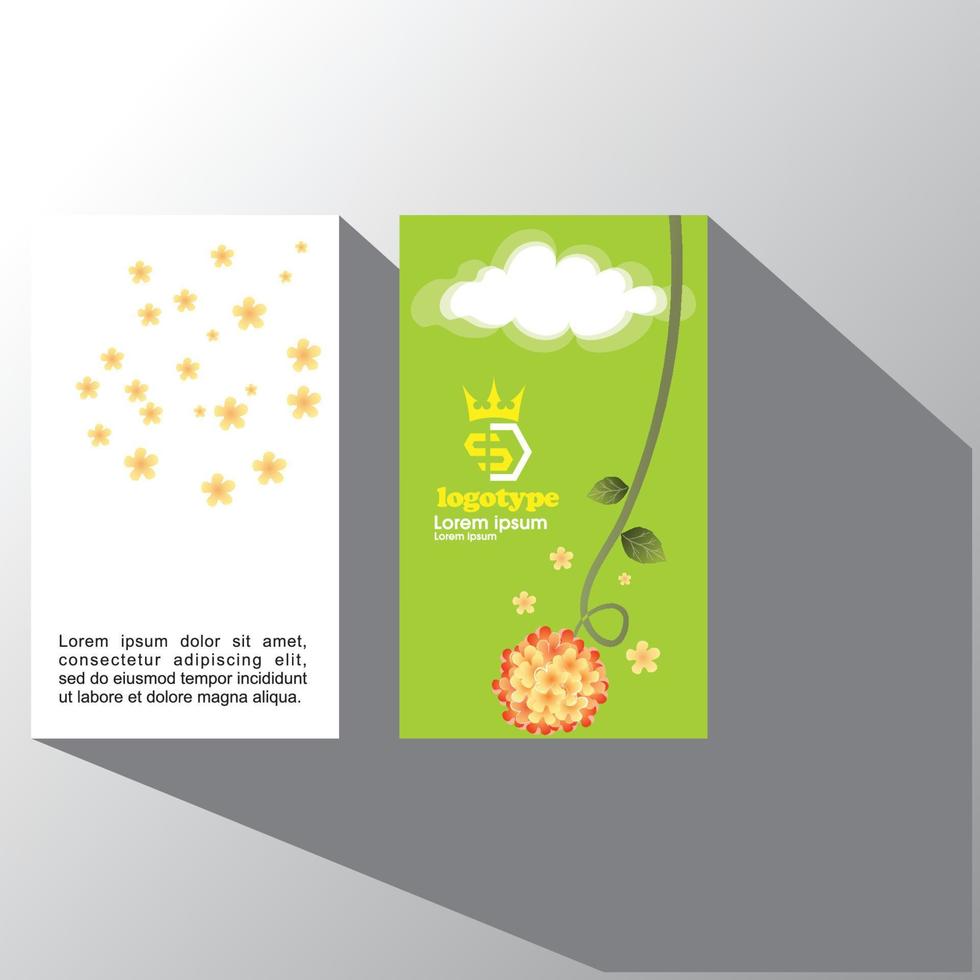 Creative and Clean Double-sided Business Card Template. Vector Illustration.