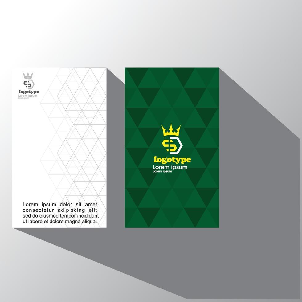 plantilla de tarjeta de visita de doble cara creativa y limpia. ilustración vectorial vector