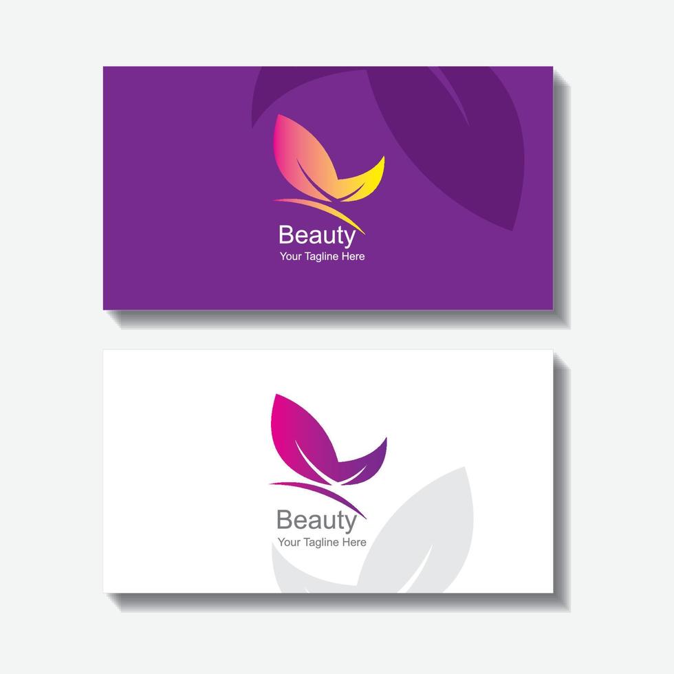 Creative and Clean Double-sided Business Card Template. Vector Illustration.