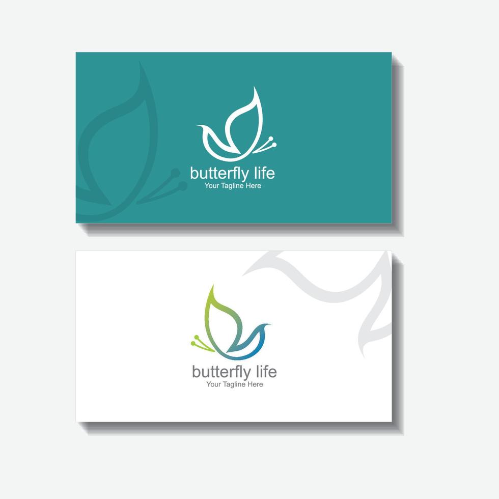 Creative and Clean Double-sided Business Card Template. Vector Illustration.