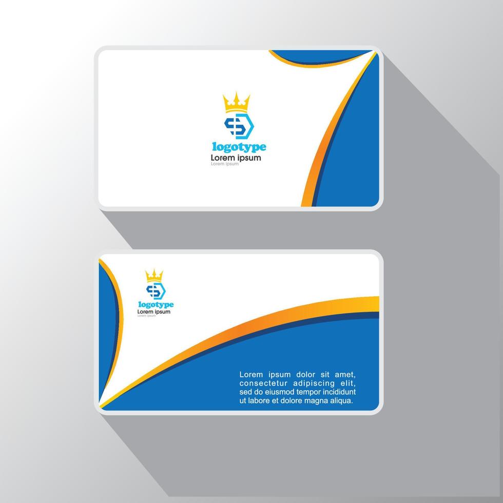 Creative and Clean Double-sided Business Card Template. Vector Illustration.