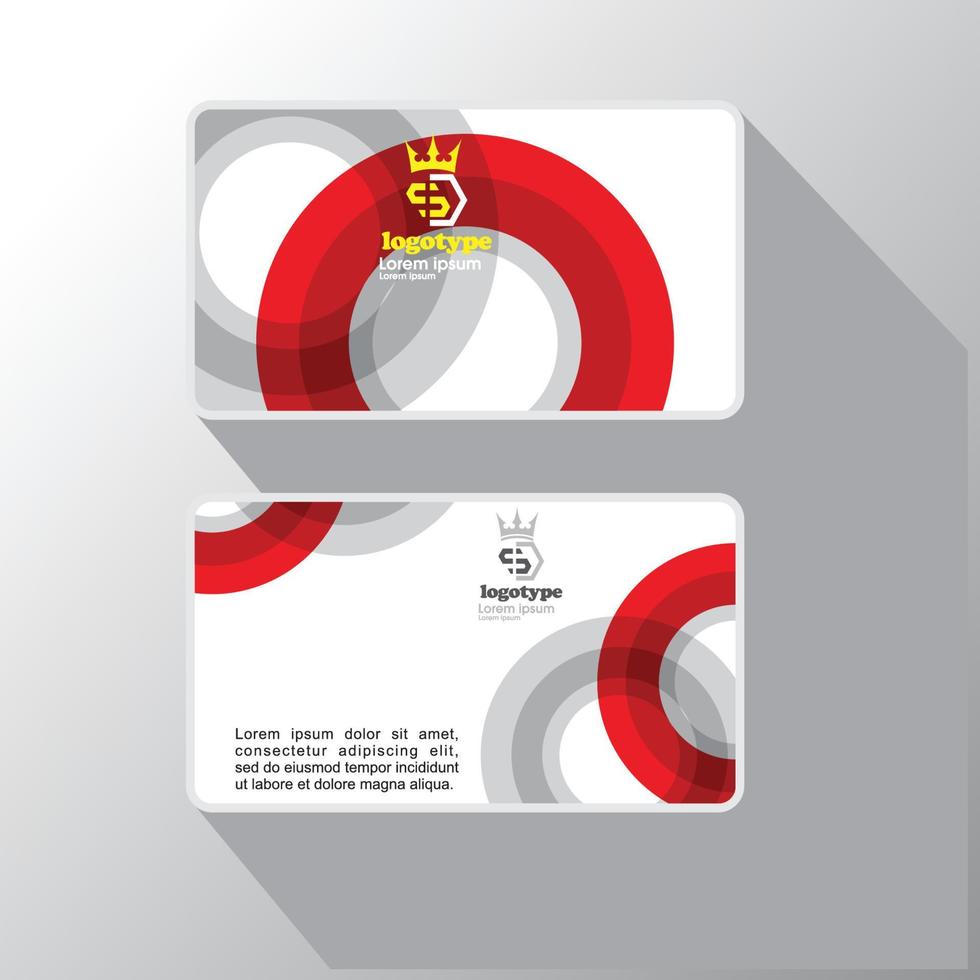 Creative and Clean Double-sided Business Card Template. Vector Illustration.