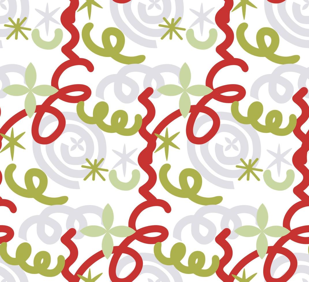 Simple bright pattern with streamers. Seamless vector background.