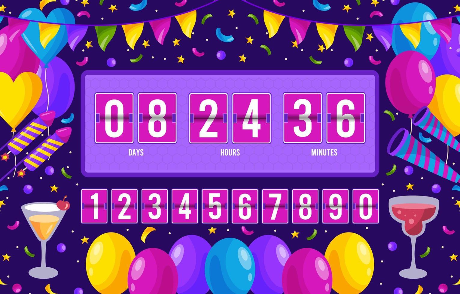 New Year's Countdown Template vector