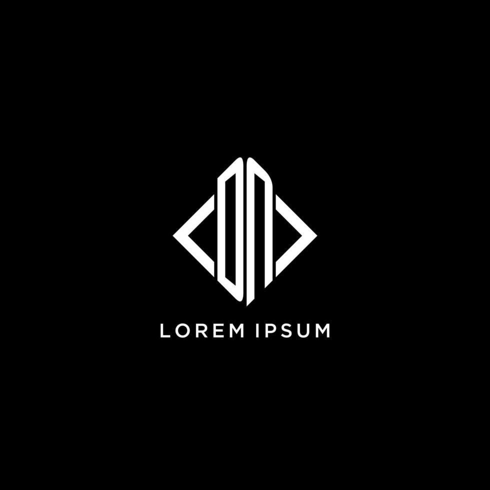 DN initial monogram with rhombus shape logo design vector