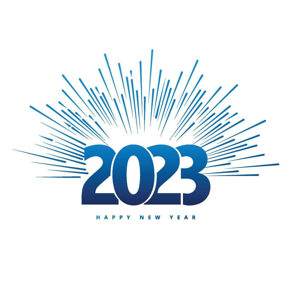 Happy new year 2023 card holiday with white background vector