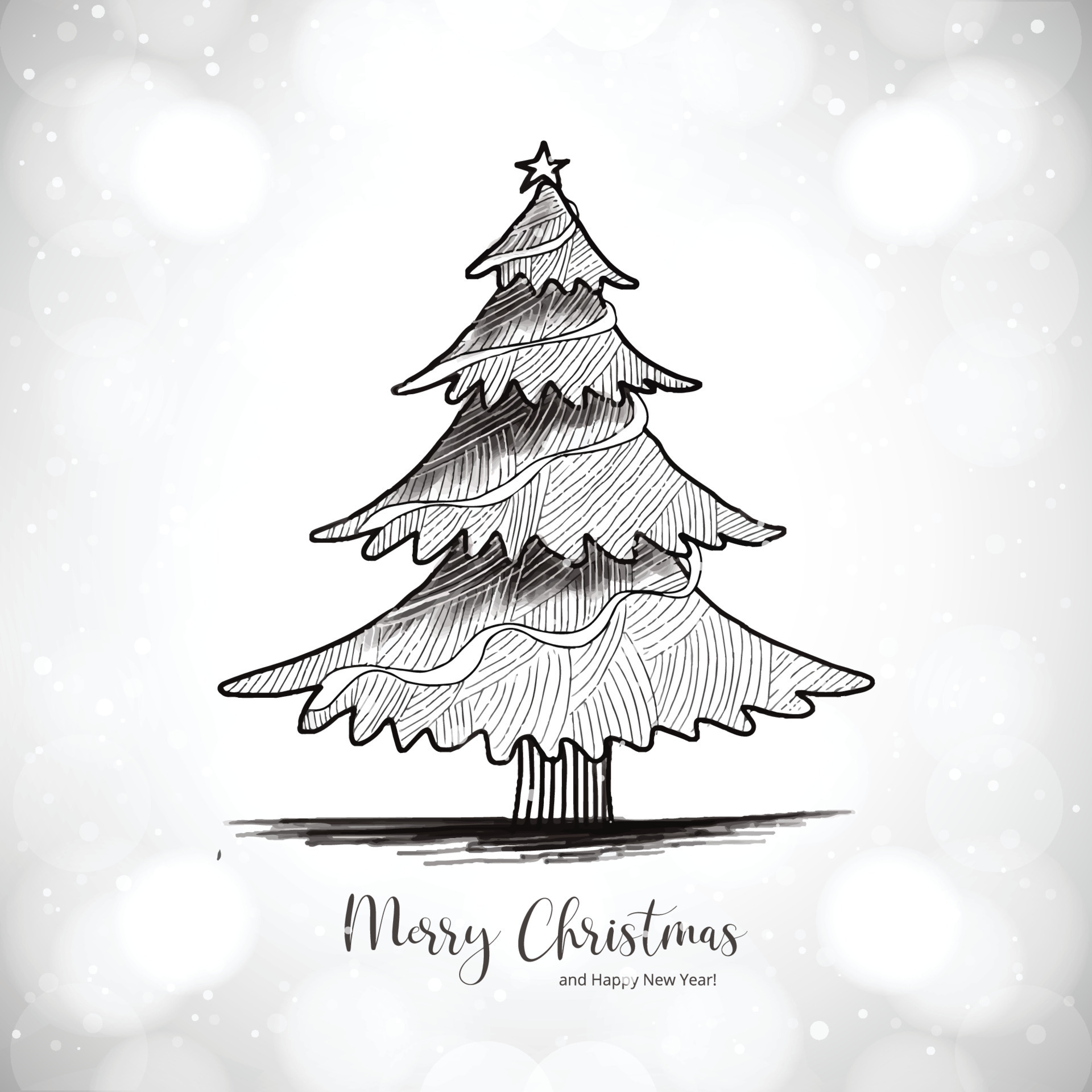 Free Vector  Hand draw christmas santa claus face sketch on white  background