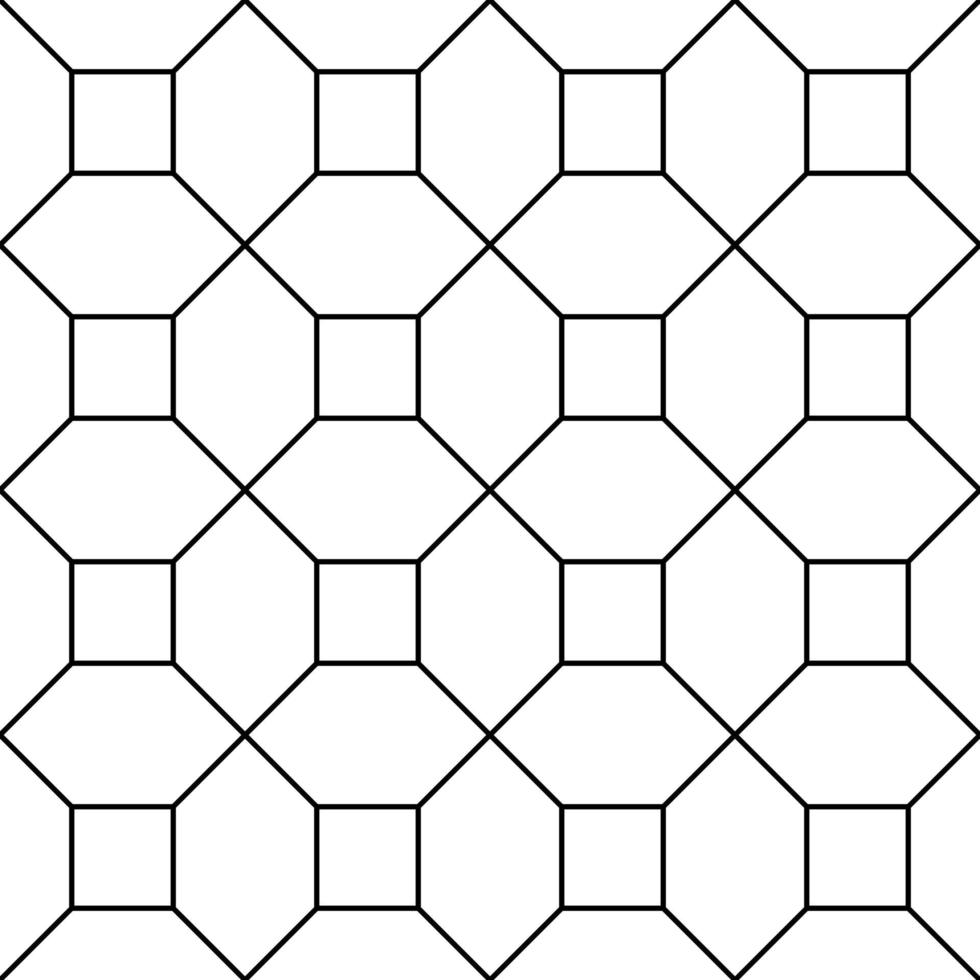 Seamless vector pattern of squares surrounded by crossed lines