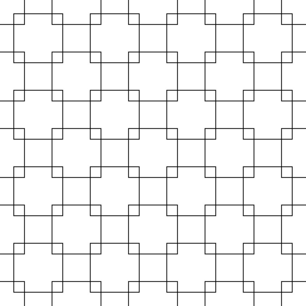 Seamless pattern of black crossed squares vector