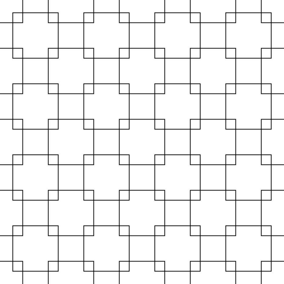 Seamless pattern of black crossed squares vector