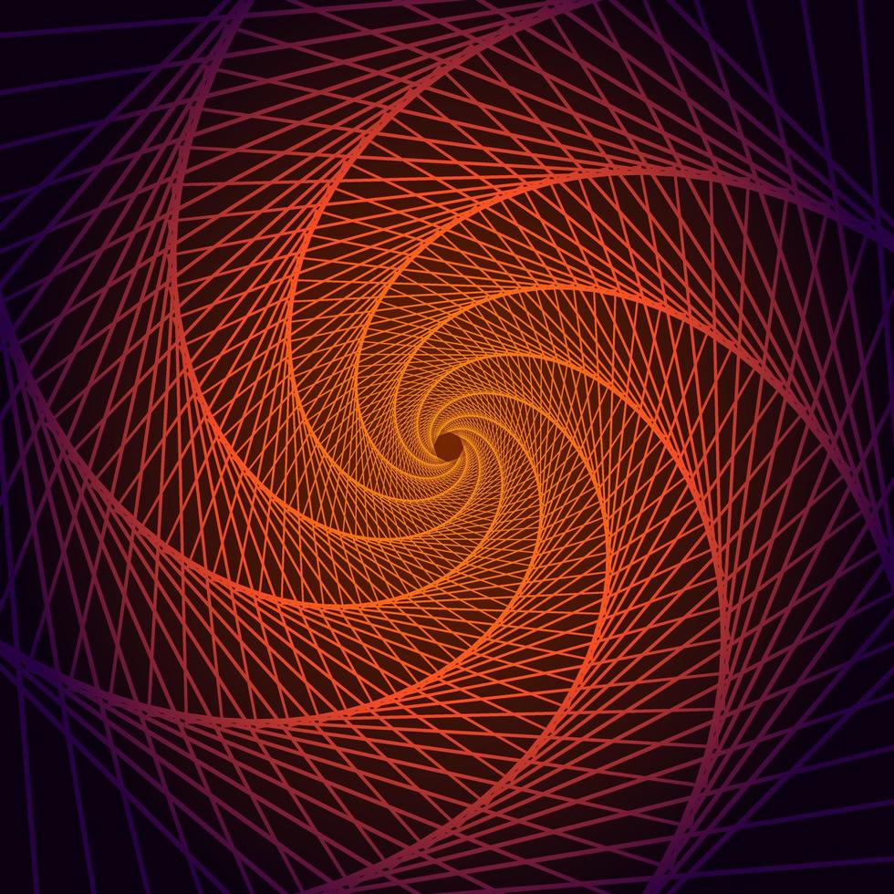 la espiral geométrica de fondo es una forma moderna que se usa comúnmente para conectarse y crear nuevas formas. se puede usar para muchas aplicaciones, incluido papel tapiz, varios patrones de tela vector