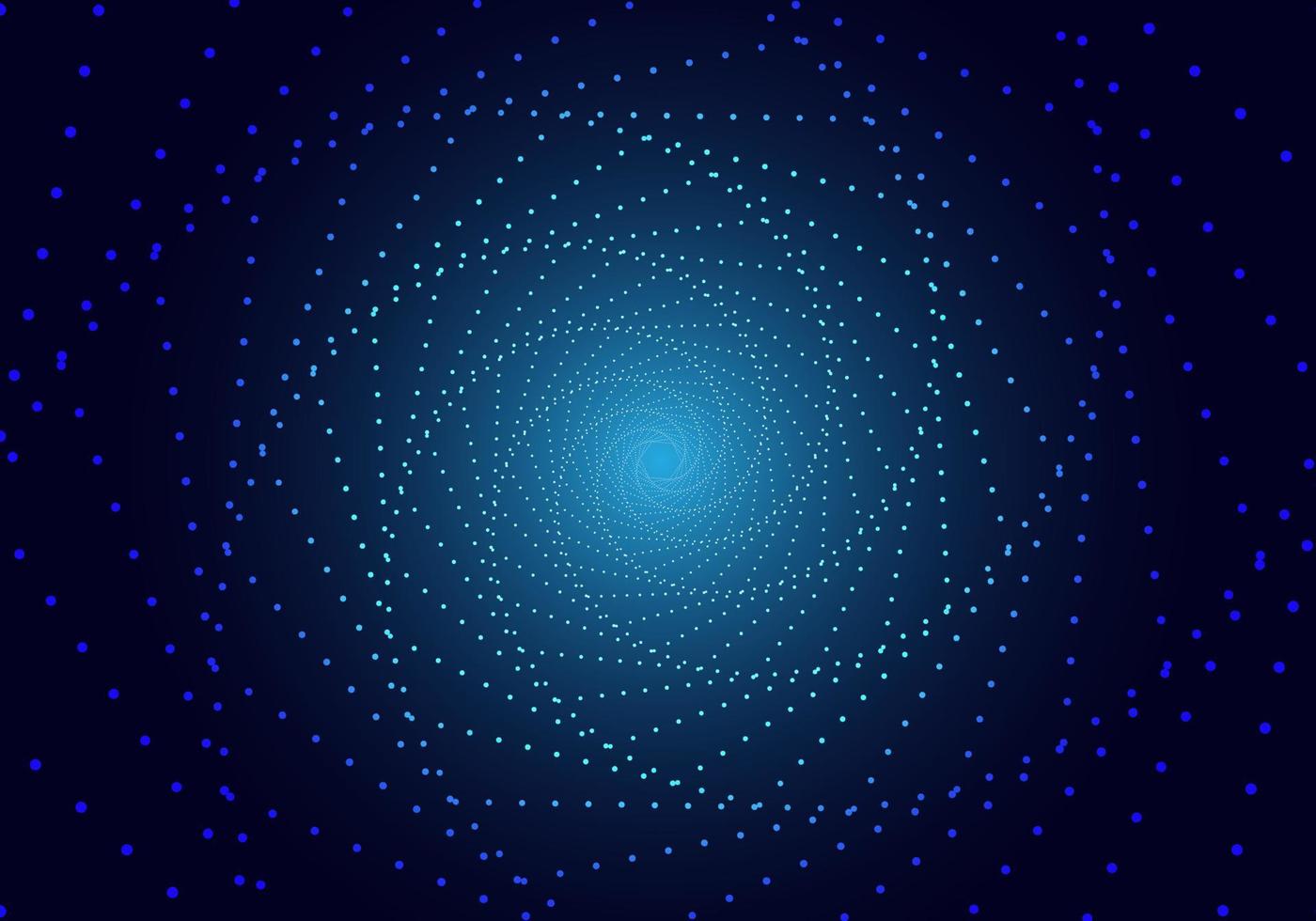 Background Particles use geometric shapes to form a spiral. The concept is like gathering data technology together. vector