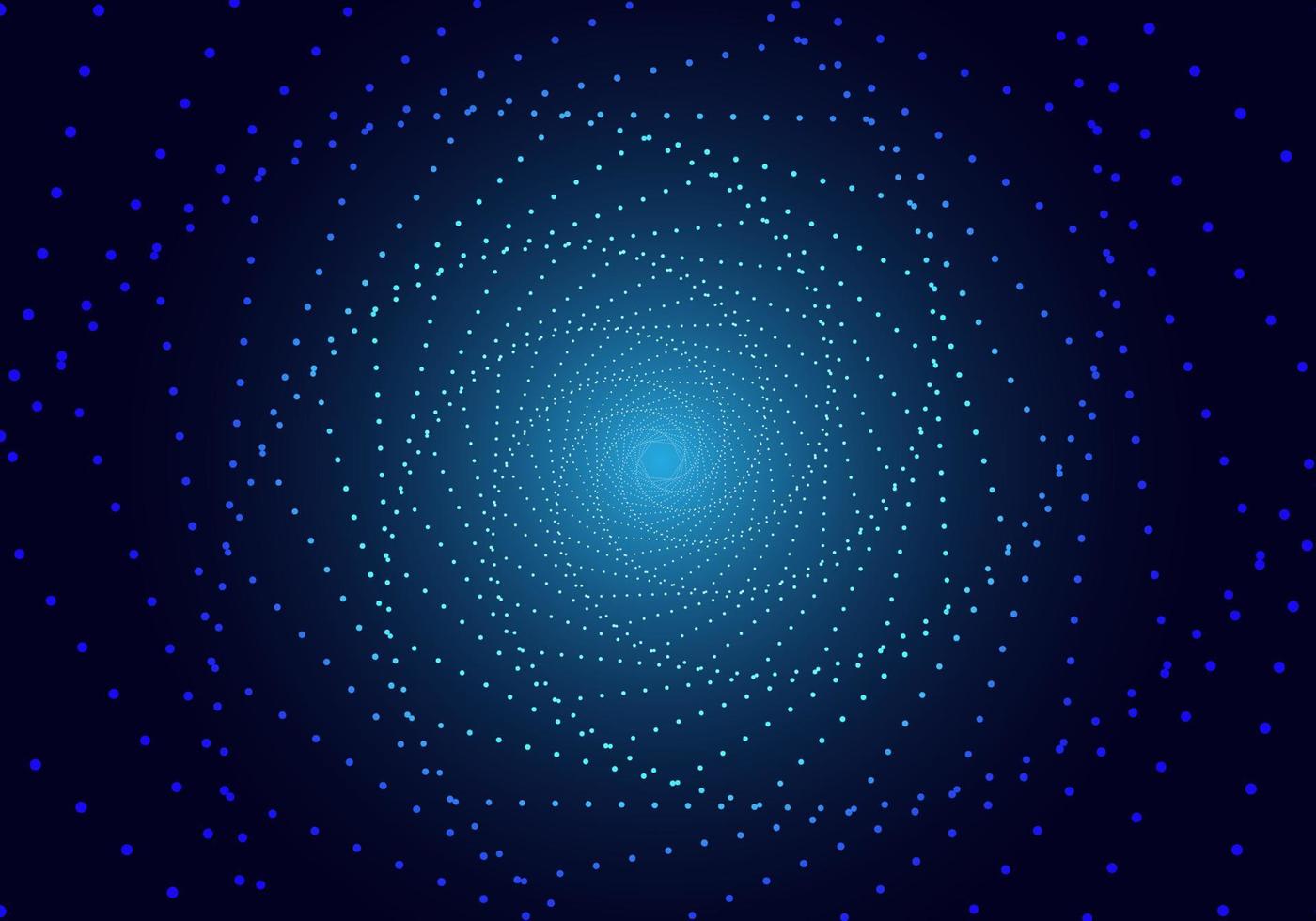 Background Particles use geometric shapes to form a spiral. The concept is like gathering data technology together. vector