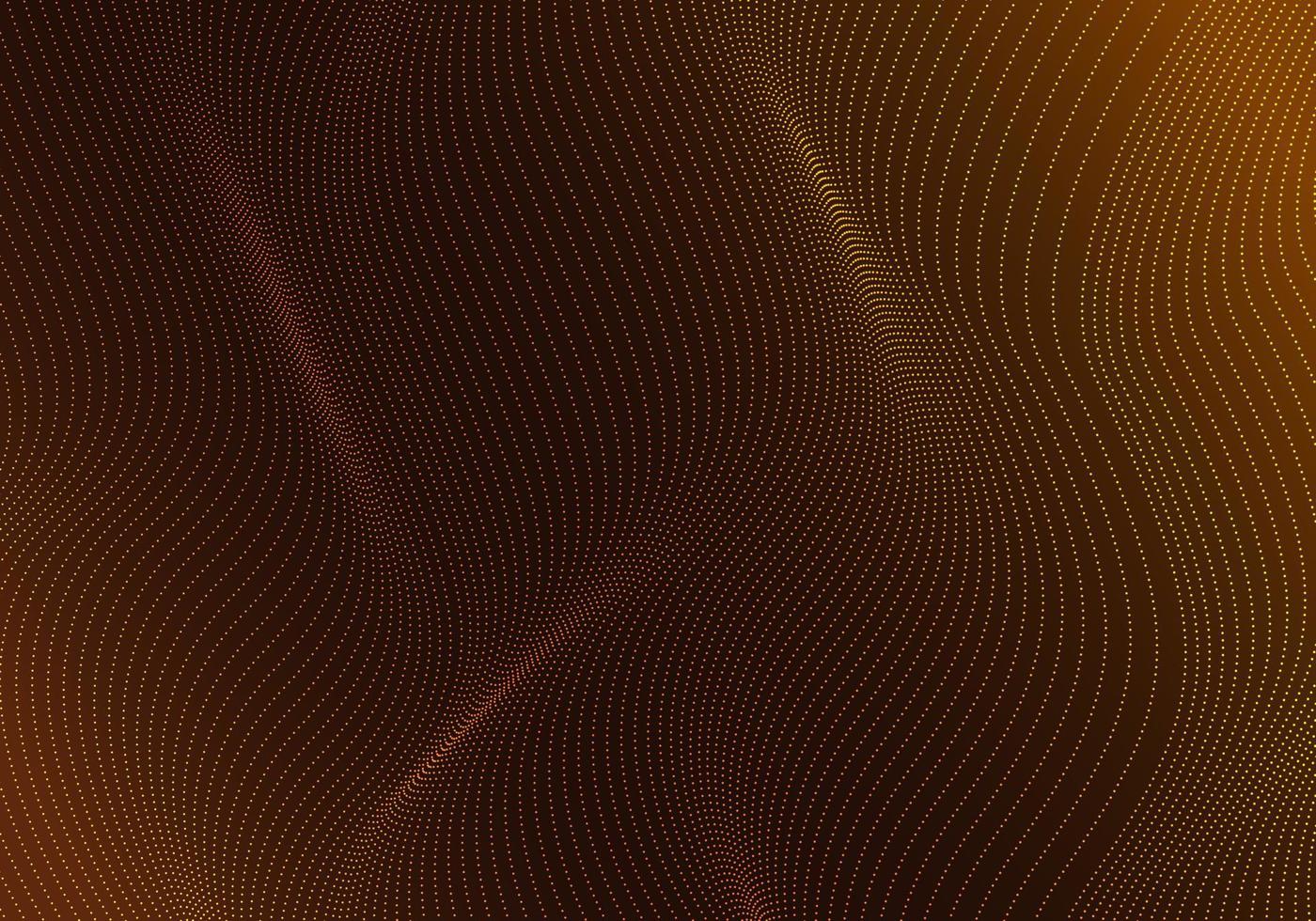 Abstract particles Wave Orange is a wave of technology to transmit data to another location. It is the technology of the future that makes life more convenient and faster. vector
