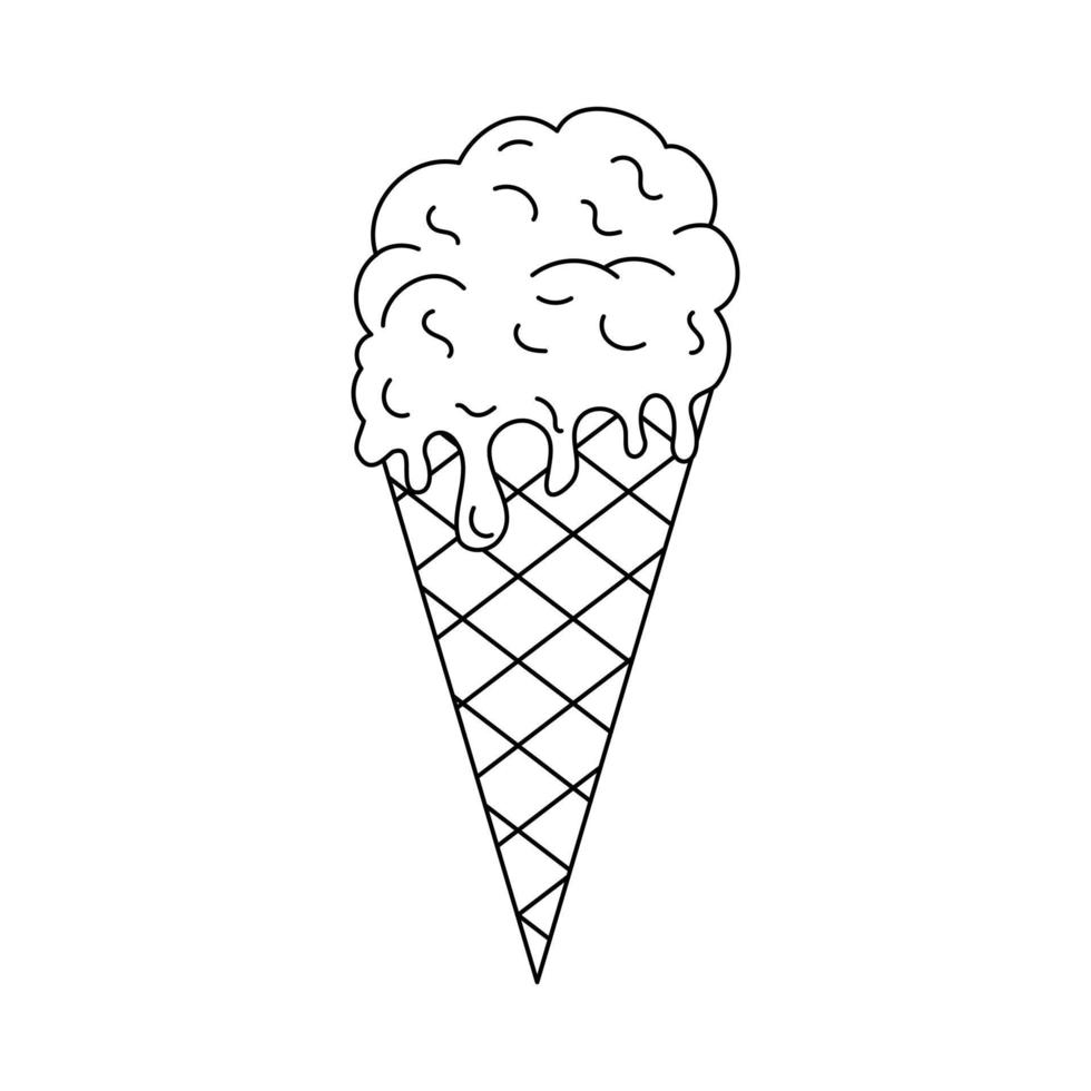 Ice cream tattoo in y2k, 1990s, 2000s style. Emo goth element design ...