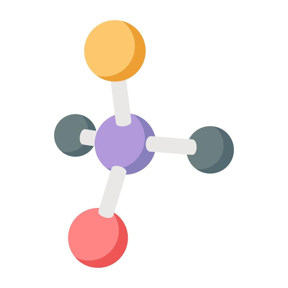 Chemical structure icon, vector design of topology