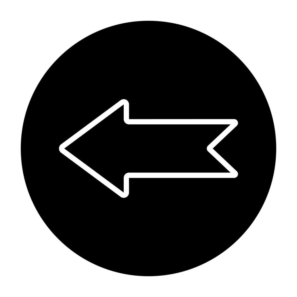 Trendy style icon of left arrow vector