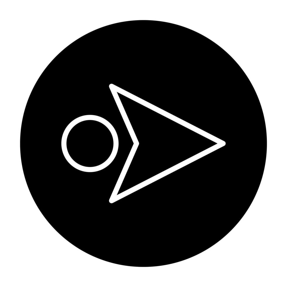 Vector design of right cursor arrow