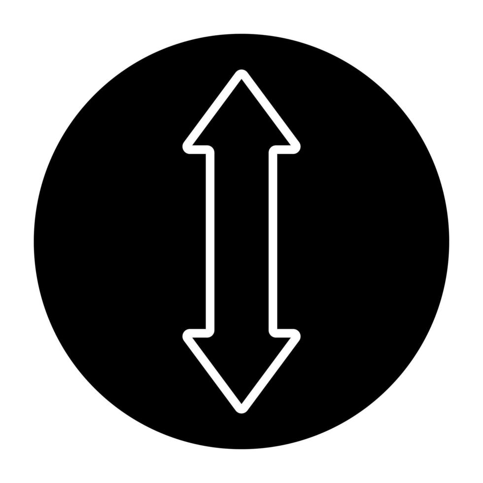 A trendy vector design of double head arrow