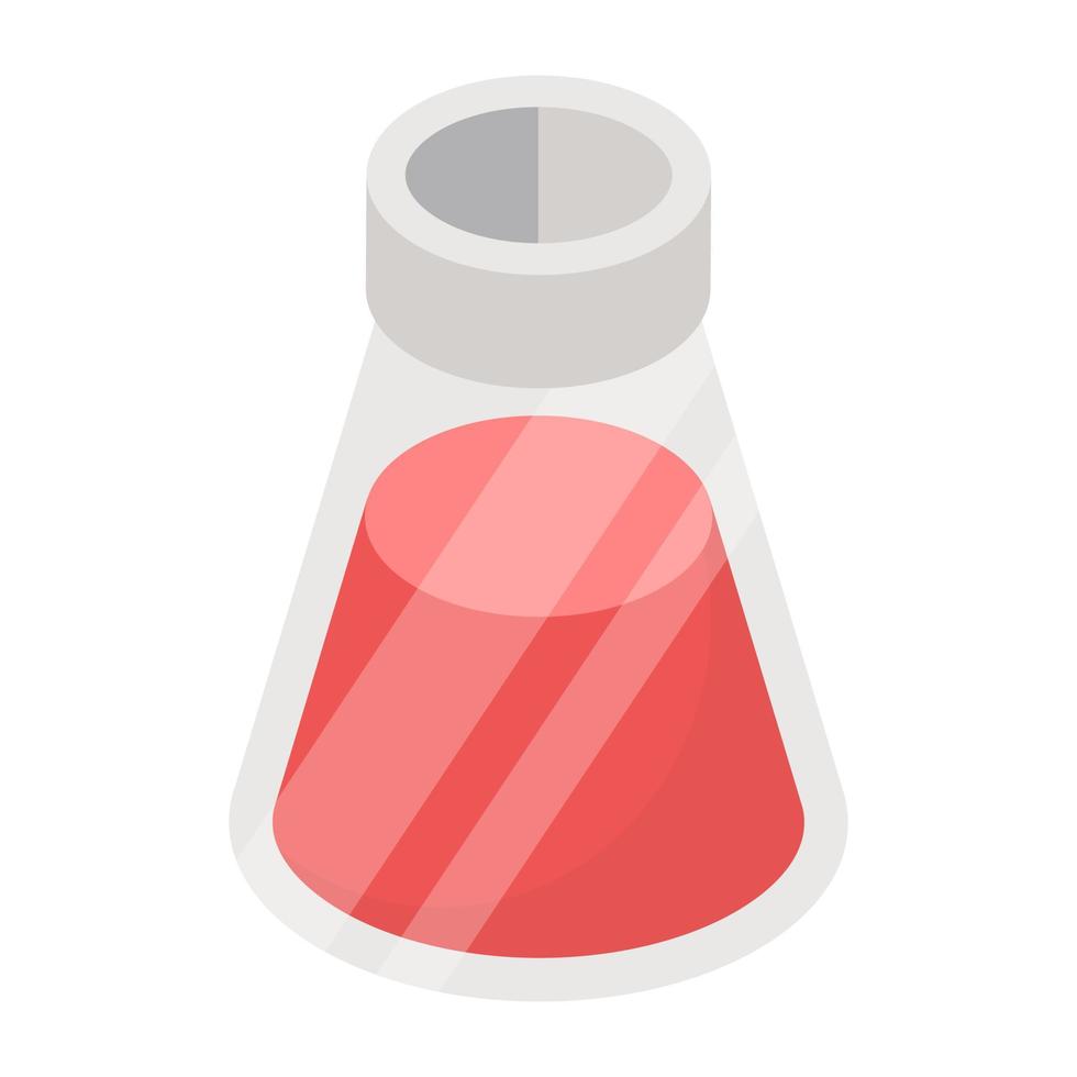 An editable design icon of chemical flask vector