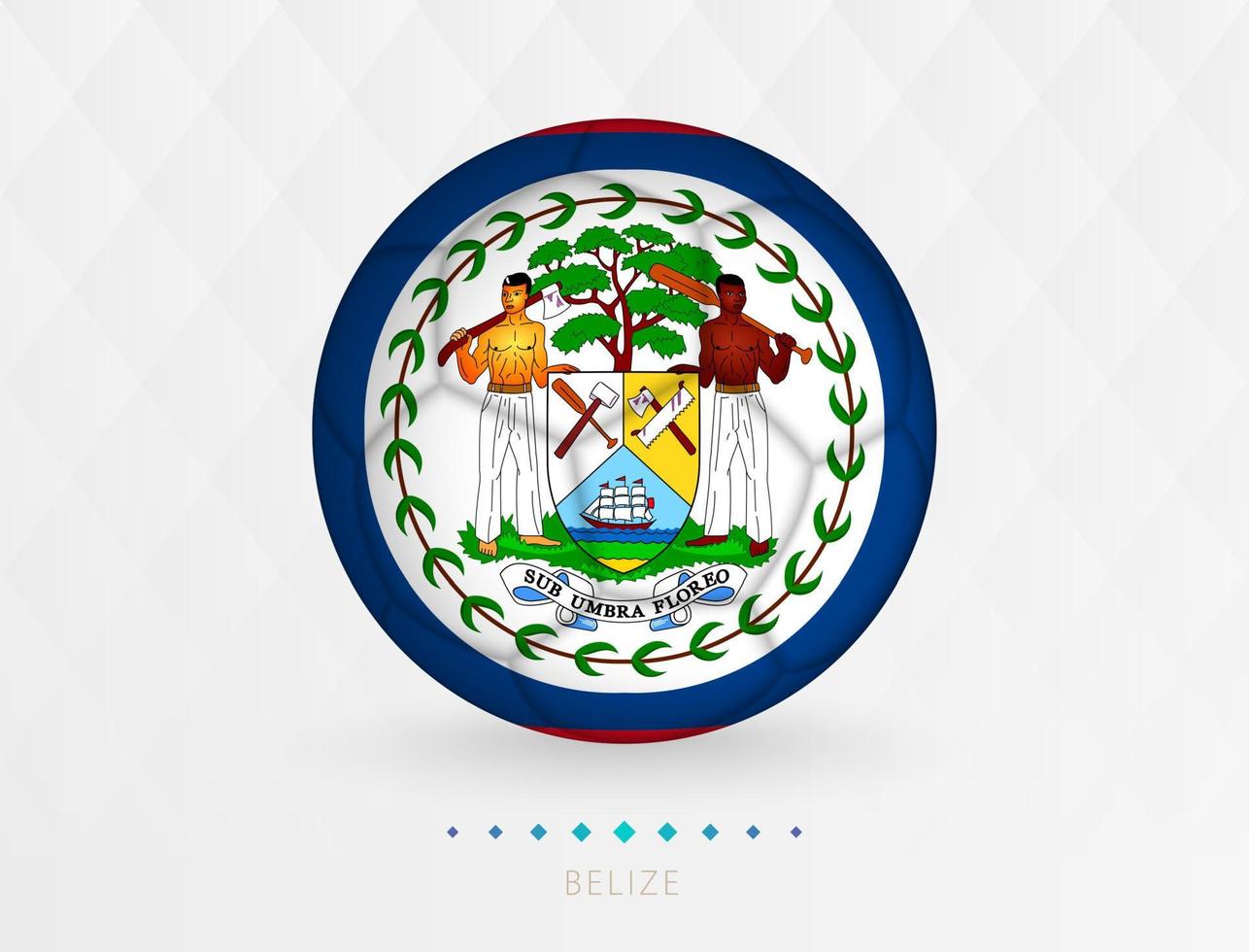 Football ball with Belize flag pattern, soccer ball with flag of Belize national team. vector