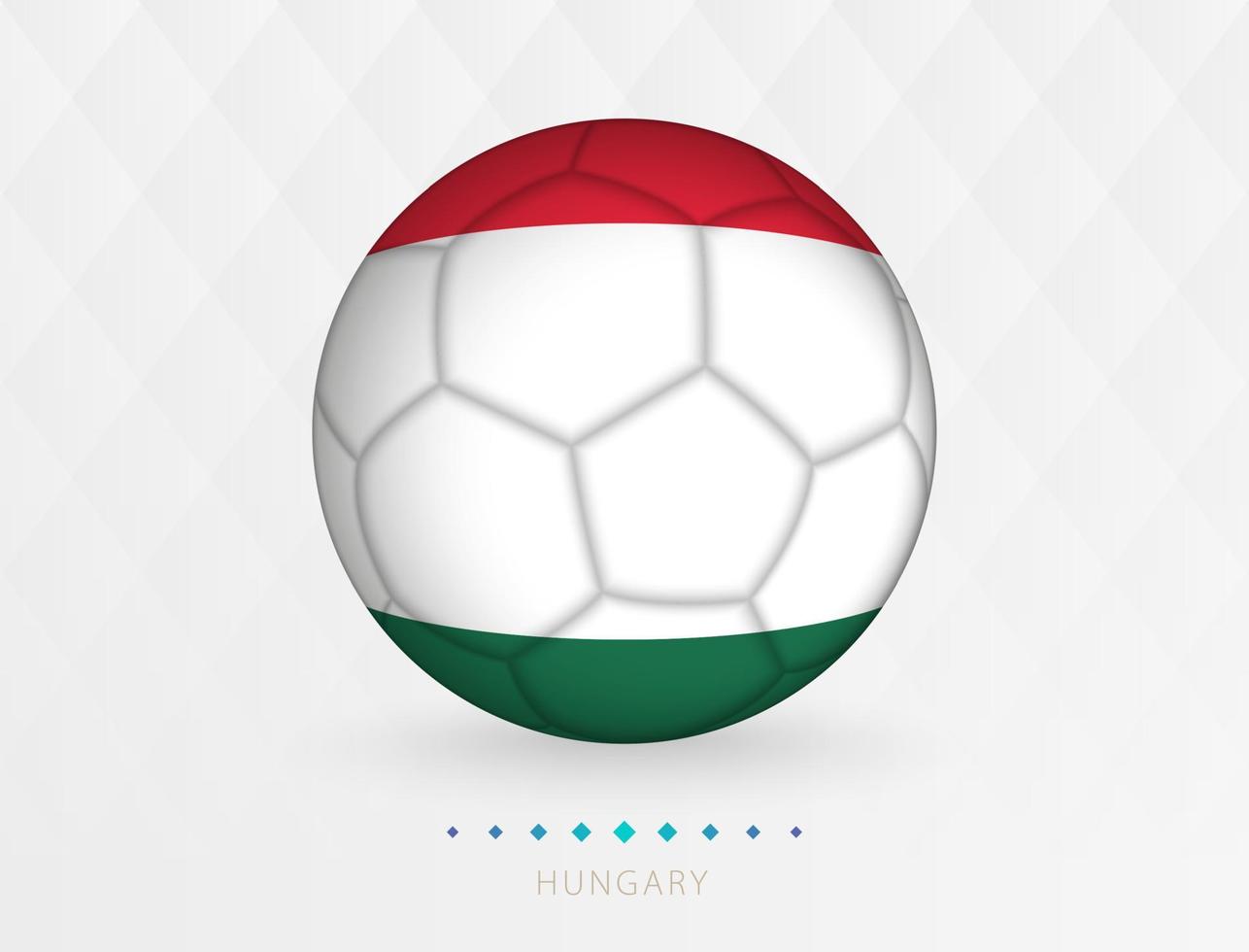 Football ball with Hungary flag pattern, soccer ball with flag of Hungary national team. vector