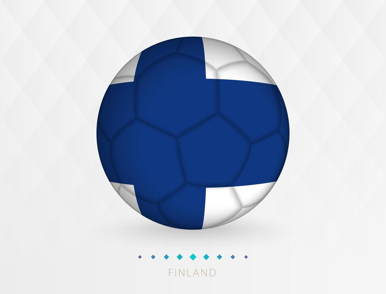 pelota de fútbol con el patrón de la bandera de finlandia, pelota de fútbol con la bandera del equipo nacional de finlandia. vector