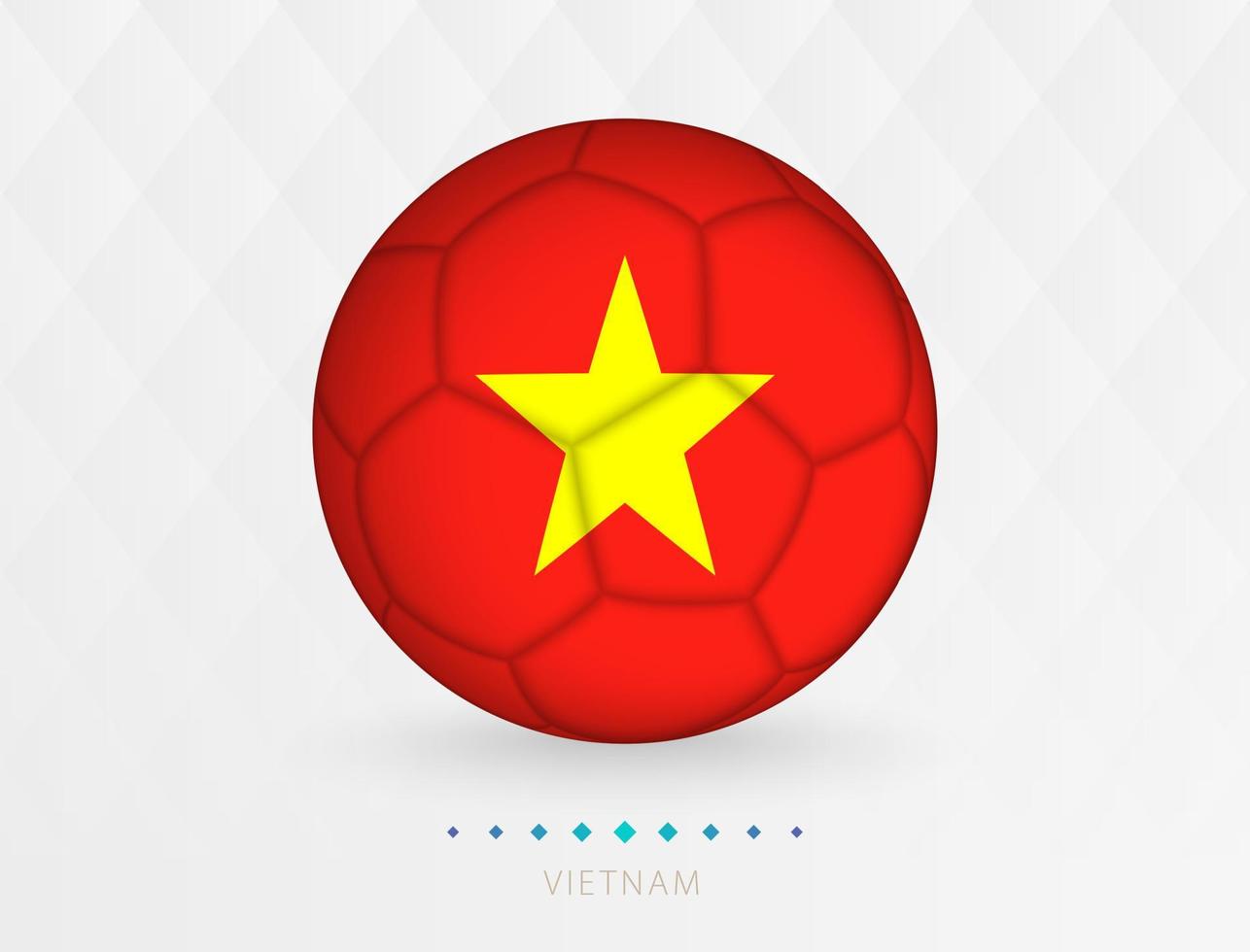 Football ball with Vietnam flag pattern, soccer ball with flag of Vietnam national team. vector