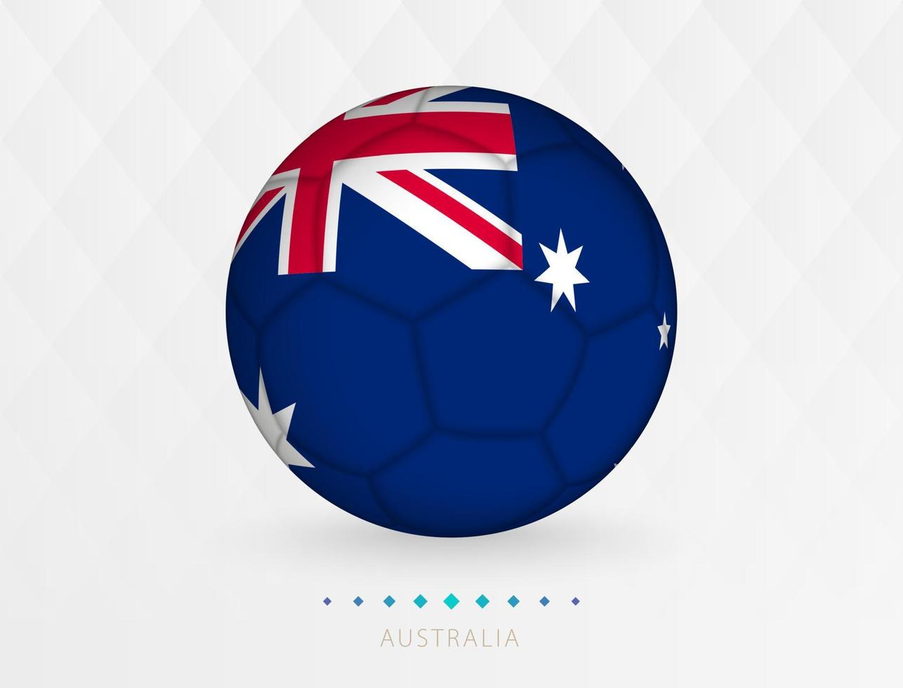 Football ball with Australia flag pattern, soccer ball with flag of Australia national team. vector