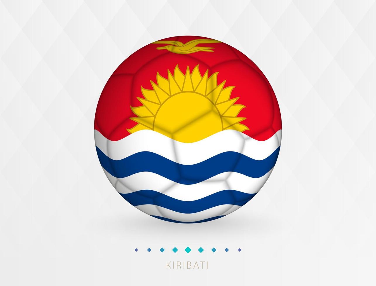 pelota de fútbol con el patrón de la bandera de kiribati, pelota de fútbol con la bandera del equipo nacional de kiribati. vector