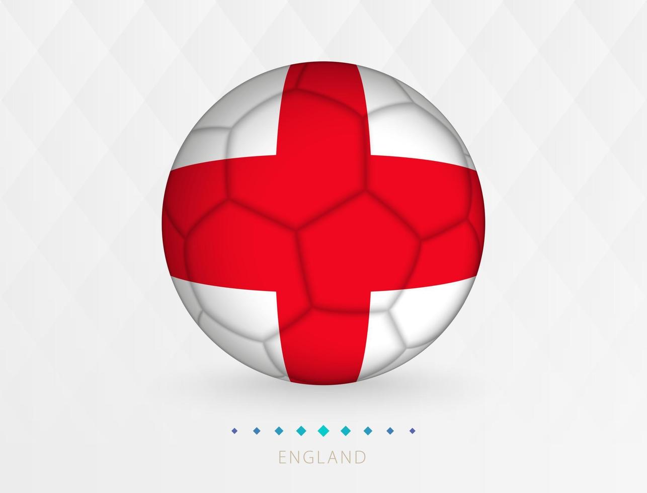 Football ball with England flag pattern, soccer ball with flag of England national team. vector