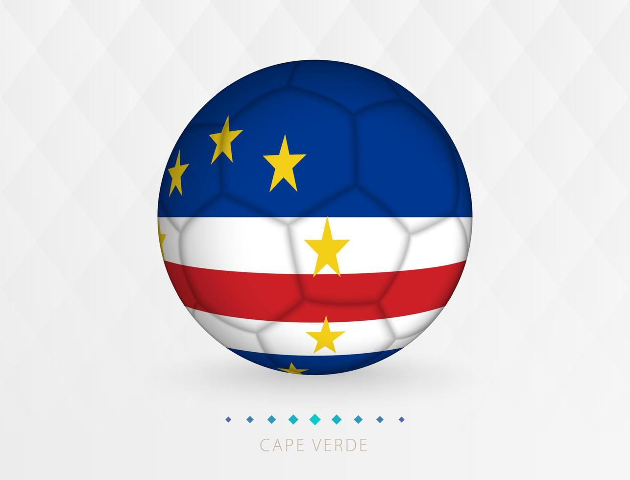 Football ball with Cape Verde flag pattern, soccer ball with flag of Cape Verde national team. vector