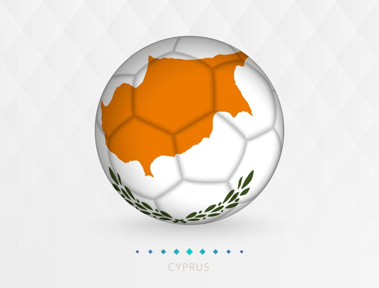 Football ball with Cyprus flag pattern, soccer ball with flag of Cyprus national team. vector