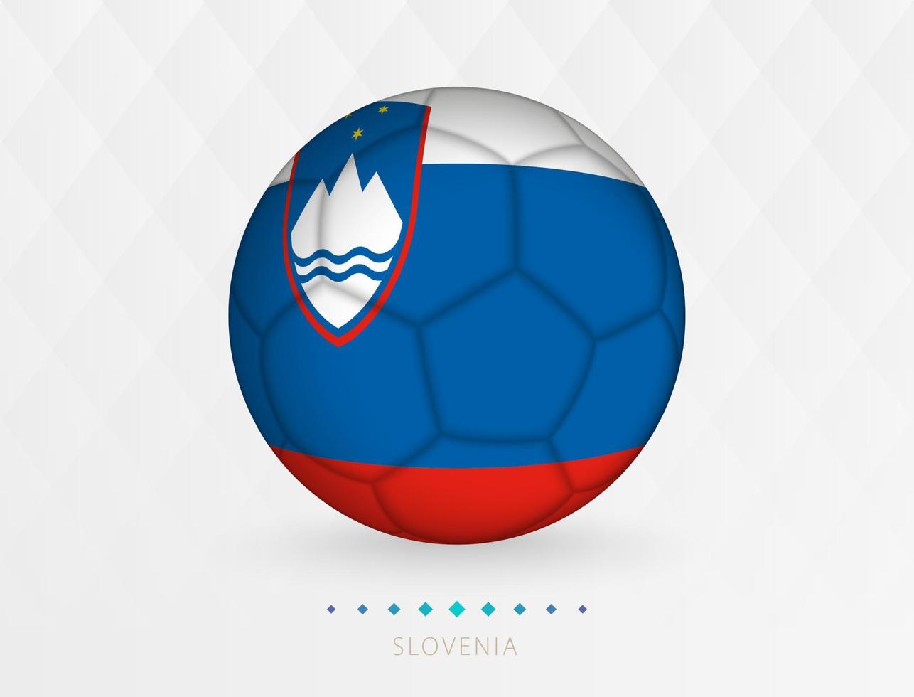 Football ball with Slovenia flag pattern, soccer ball with flag of Slovenia national team. vector