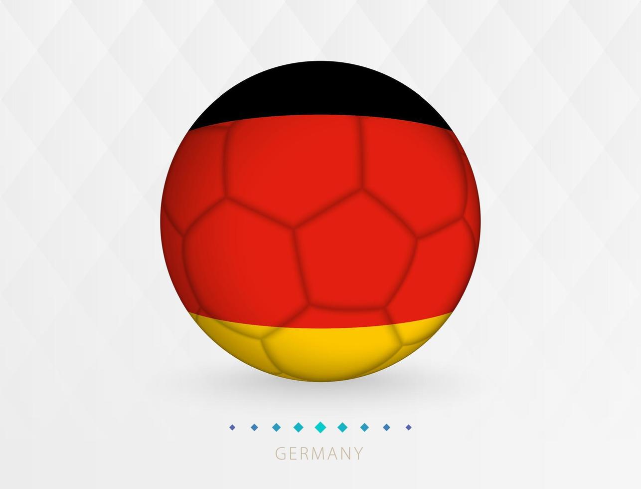 Football ball with Germany flag pattern, soccer ball with flag of Germany national team. vector