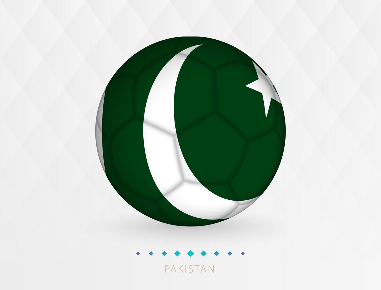 Football ball with Pakistan flag pattern, soccer ball with flag of Pakistan national team. vector