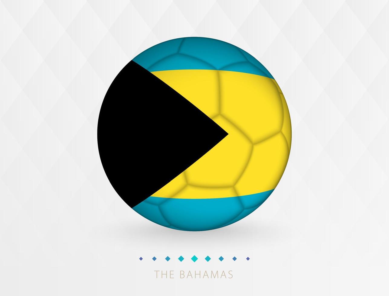Football ball with The Bahamas flag pattern, soccer ball with flag of The Bahamas national team. vector