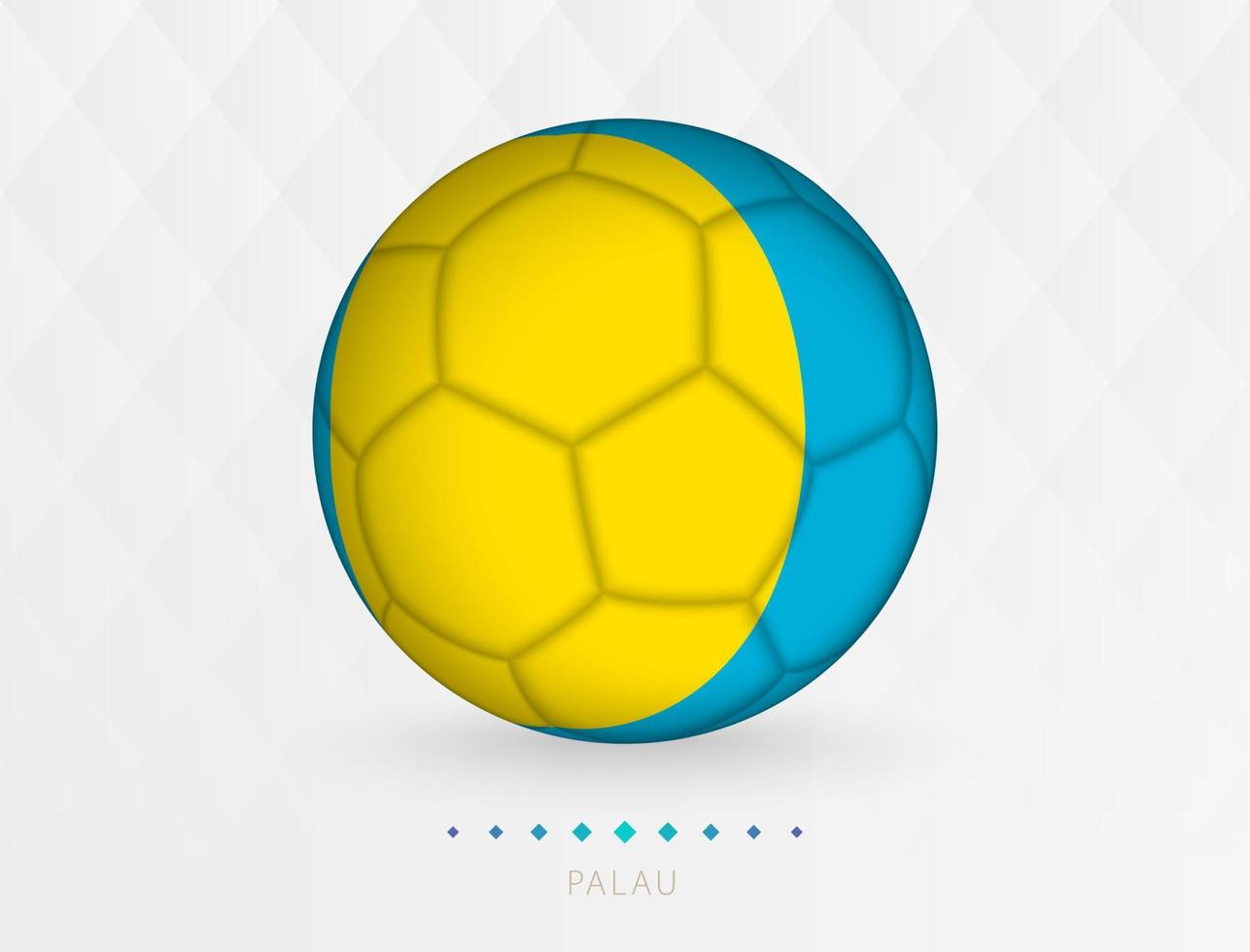 pelota de fútbol con patrón de bandera de palau, pelota de fútbol con bandera del equipo nacional de palau. vector