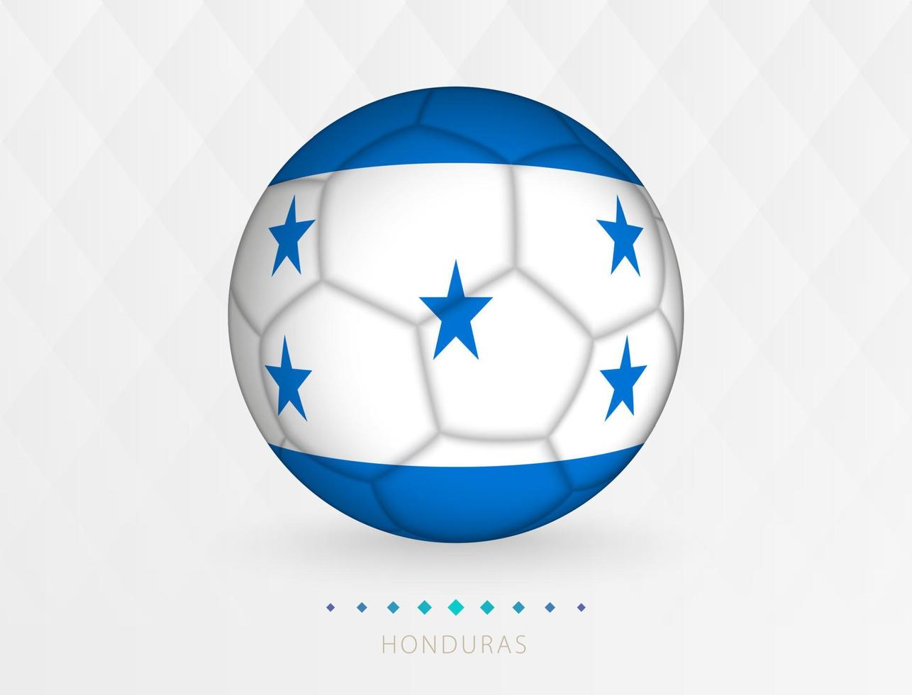 Football ball with Honduras flag pattern, soccer ball with flag of Honduras national team. vector