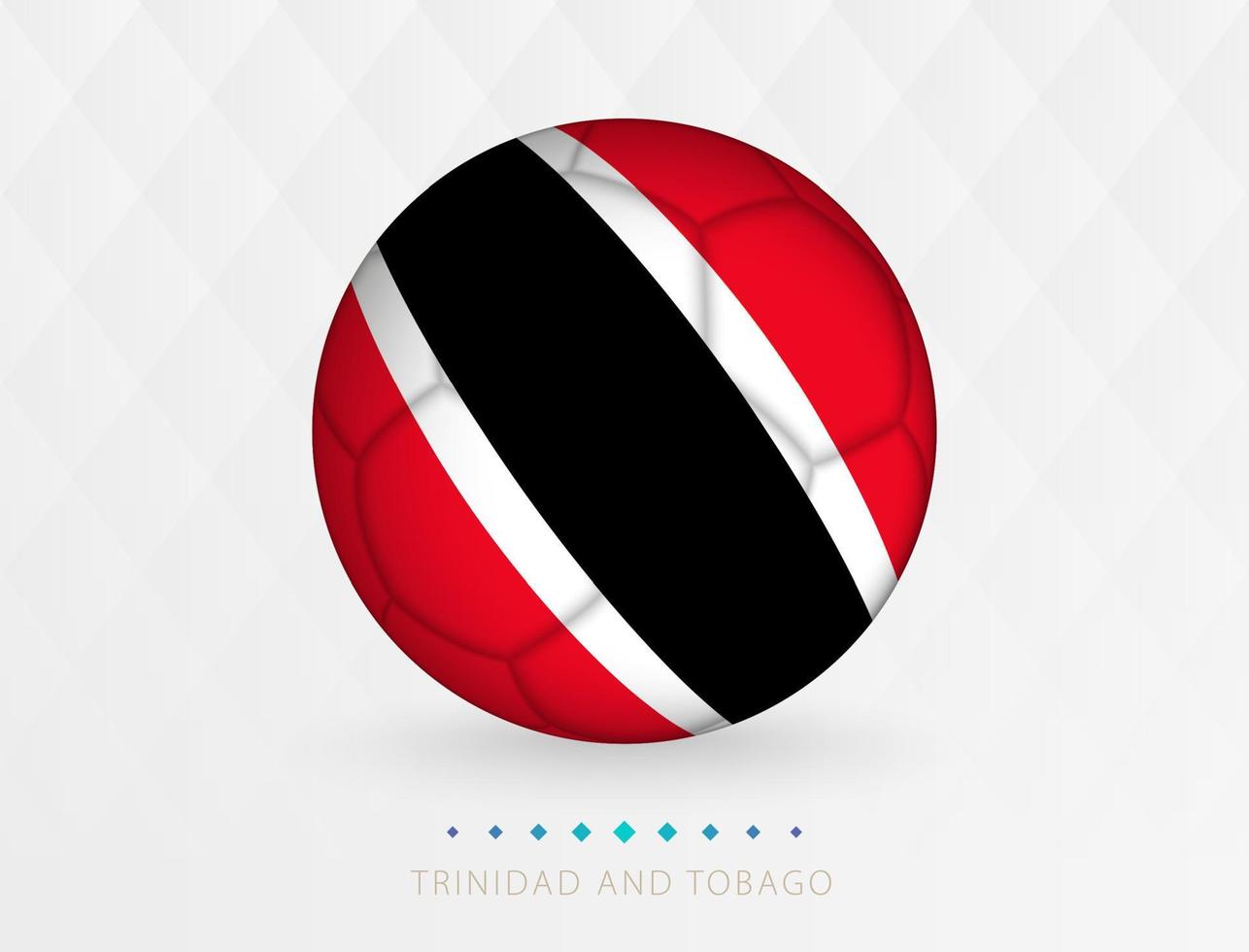 balón de fútbol con patrón de bandera de trinidad y tobago, balón de fútbol con bandera del equipo nacional de trinidad y tobago. vector