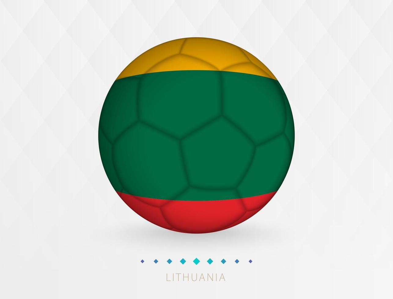 Football ball with Lithuania flag pattern, soccer ball with flag of Lithuania national team. vector