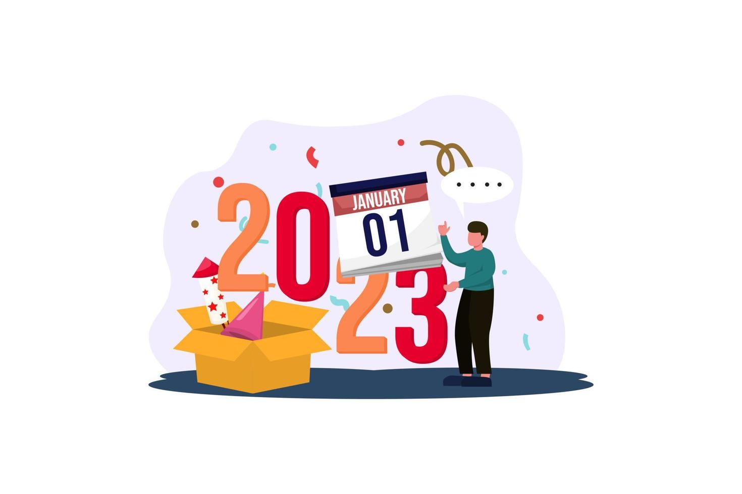Road to New Year Flat Design vector