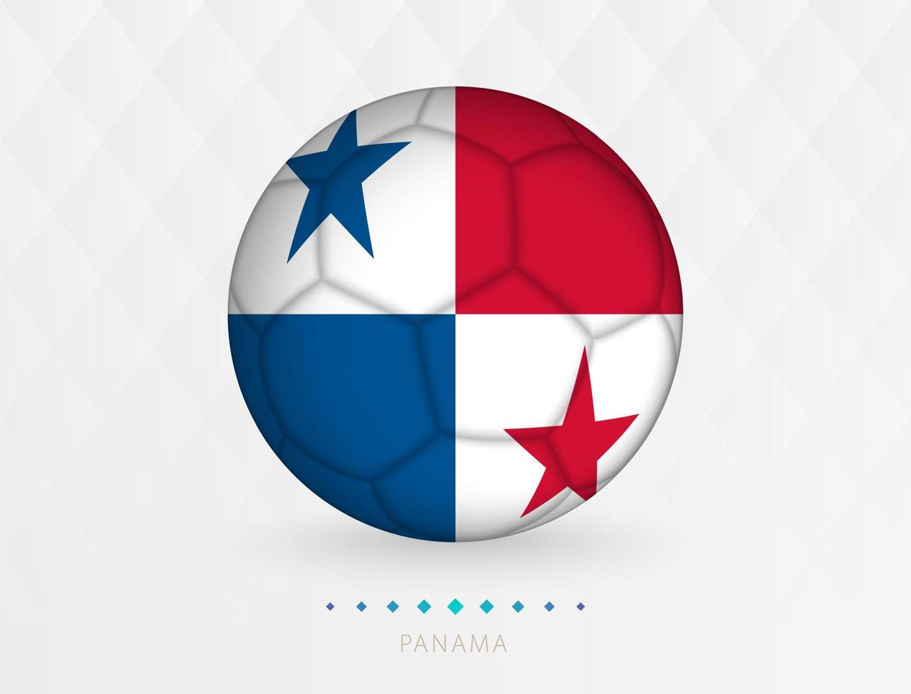 Football ball with Panama flag pattern, soccer ball with flag of Panama national team. vector