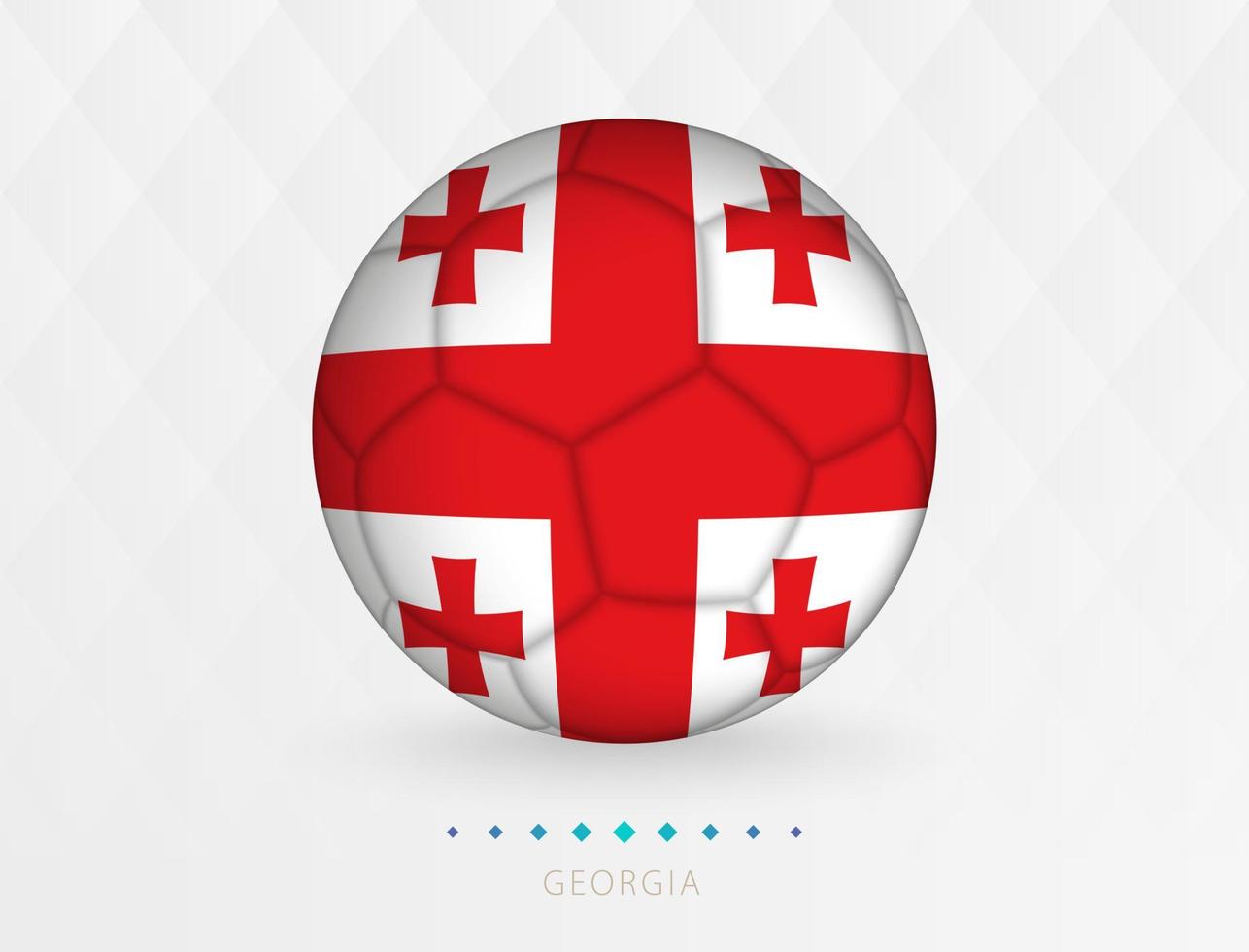 pelota de fútbol con el patrón de la bandera de georgia, pelota de fútbol con la bandera del equipo nacional de georgia. vector