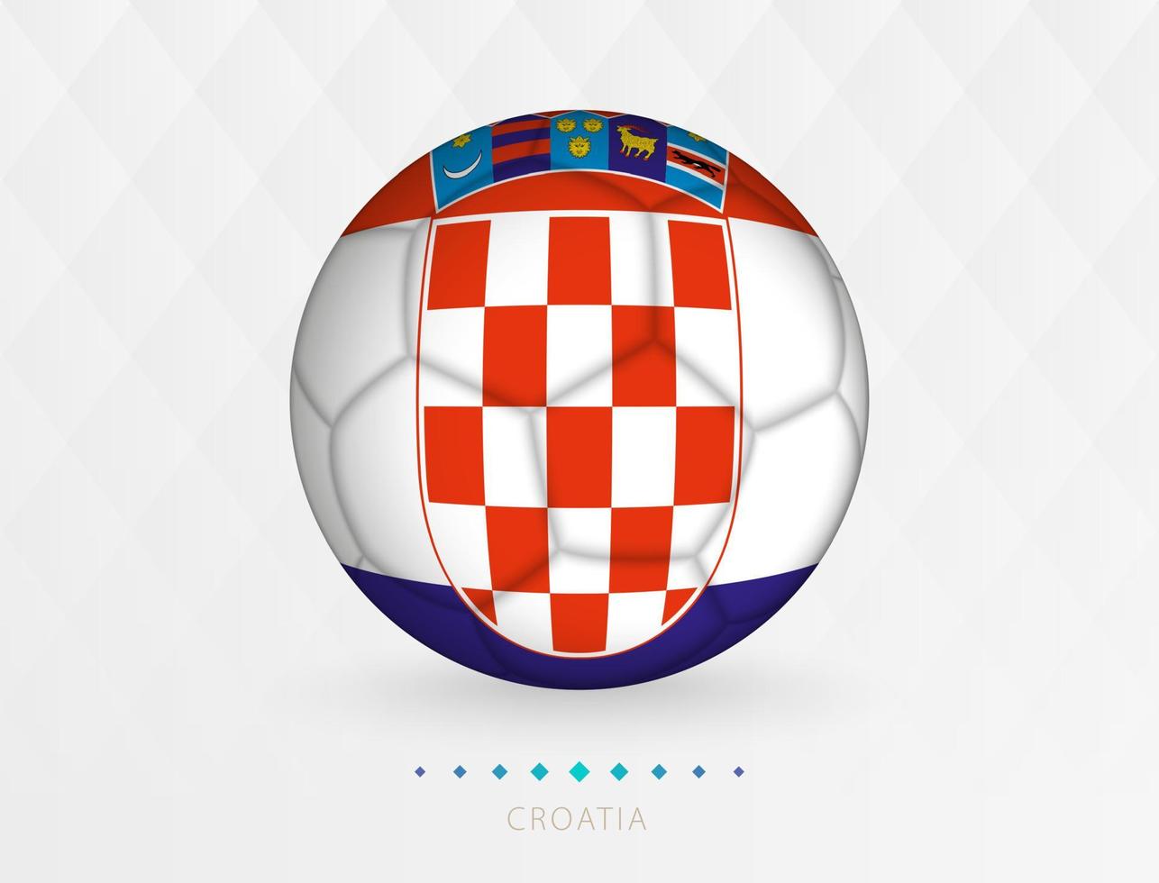 pelota de fútbol con el patrón de la bandera de croacia, pelota de fútbol con la bandera del equipo nacional de croacia. vector