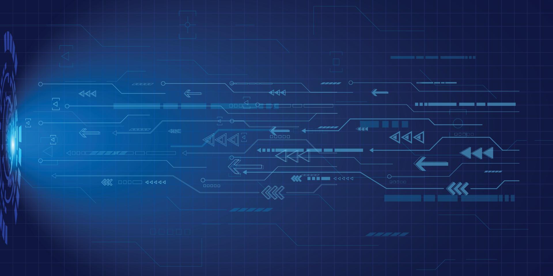 Abstract blue futuristic circuit board pattern for technology background. vector