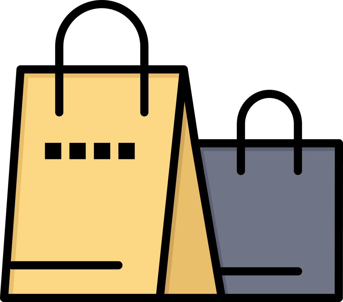 Bag Handbag Shopping Shop  Flat Color Icon Vector icon banner Template