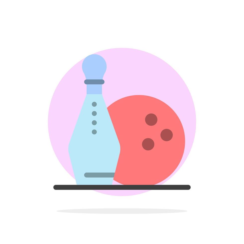 Activity Bowling Bowls Keg ling Abstract Circle Background Flat color Icon vector