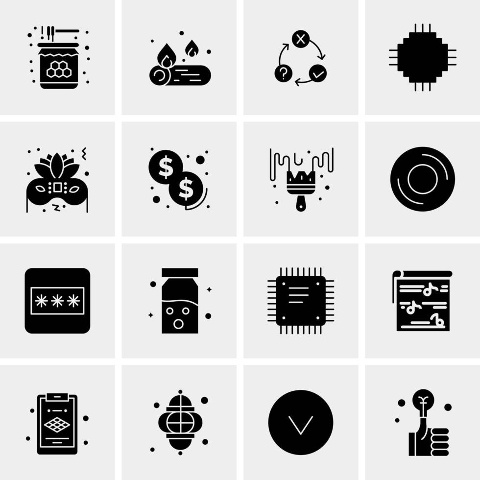 16 Universal Business Icons Vector Creative Icon Illustration to use in web and Mobile Related project