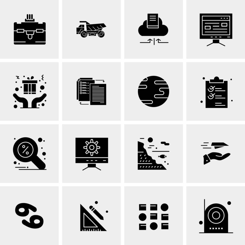 16 Universal Business Icons Vector Creative Icon Illustration to use in web and Mobile Related project